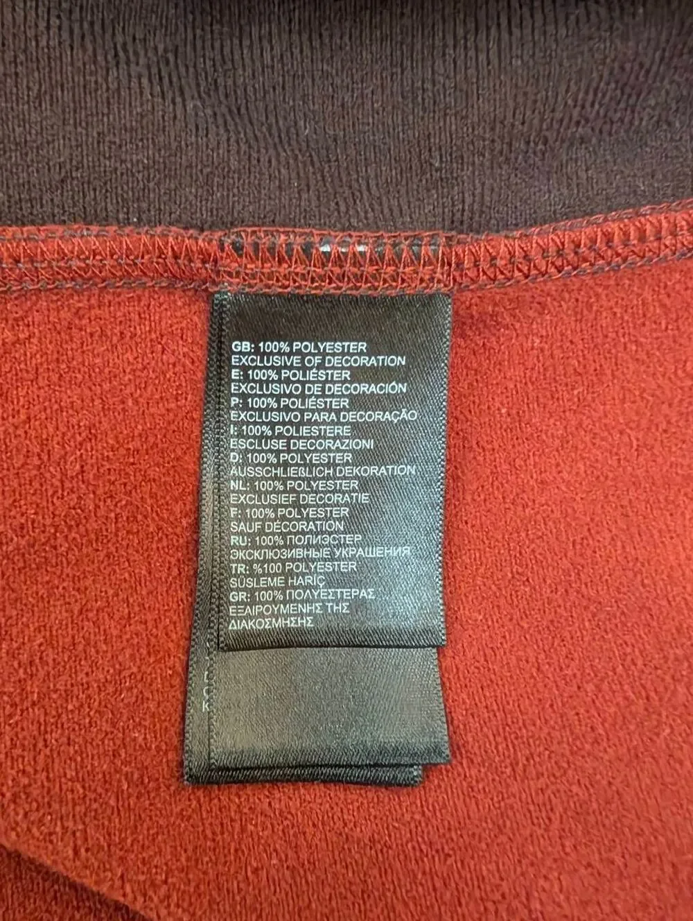 The North Face 1/4 zip pullover burnt orange Aztec pattern men's size Large